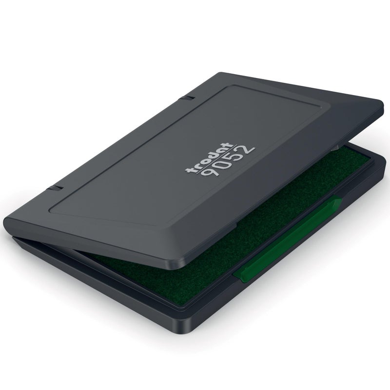 Trodat Stamp Pad 9052, Green, for Manual Stamps â€“ Size 110 x 70 mm - Image 1